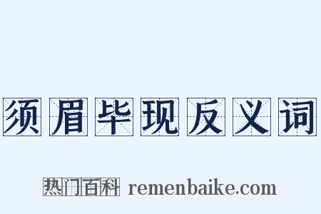 须眉毕现反义词是什么意思的图片
